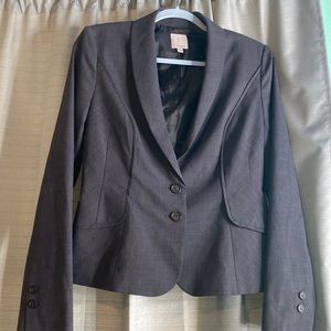 Dark gray overcoat. Halogen.